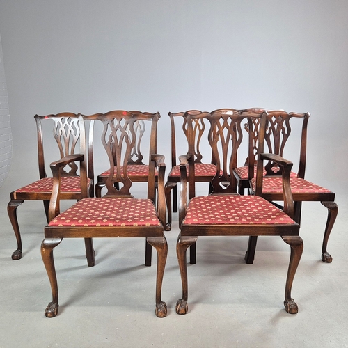 352 - DINING CHAIRS, A MATCHED SET OF SEVEN (7). Georgian style including two carvers and one earlier peri... 