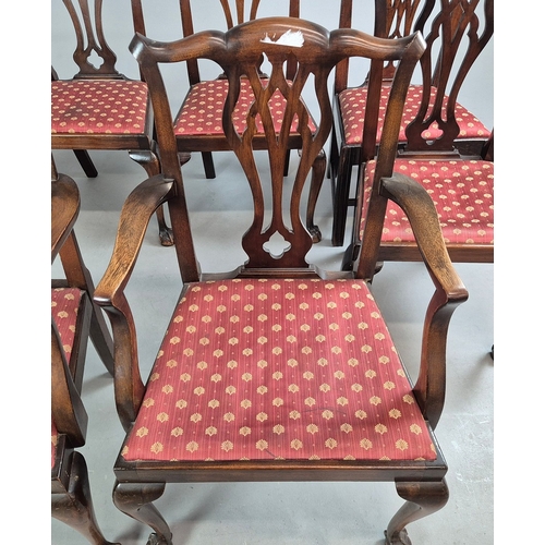 352 - DINING CHAIRS, A MATCHED SET OF SEVEN (7). Georgian style including two carvers and one earlier peri... 