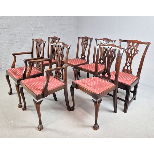 352 - DINING CHAIRS, A MATCHED SET OF SEVEN (7). Georgian style including two carvers and one earlier peri... 