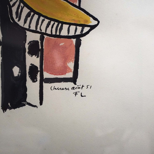 70 - FERNAND LEGER. COMPOSITION A LA BOUTEILLE BLEUE. (d) Serigraph, 56cms x 38cms (sheet), Published and... 