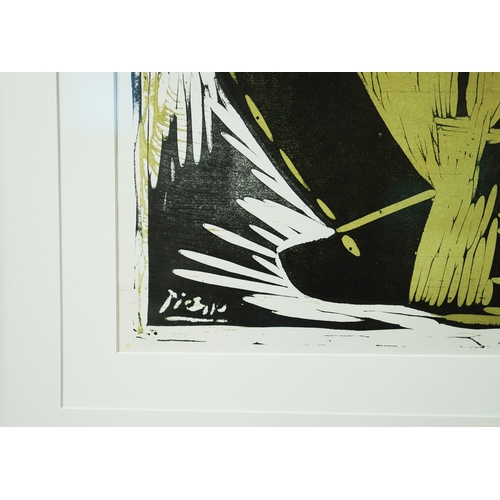 80 - PABLO PICASSO. EXPOSITION VALLAURIS. (d) Linocut, 70cm x 55cm, framed. (Subject to ARR - see Buyers ... 