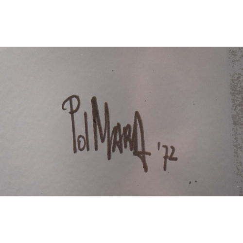 97 - POL MARA (1920-1998). VARIATIONS OF A PORTRAIT OF A WOMAN, 1972. (d) lithograph, 71cm x 51cm, framed... 