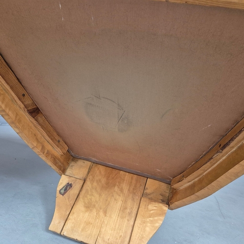 11 - PAIR OF 1920s ART DECO SWEDISH GRACE BIRCH ARMCHAIRS. Of slatted construction with grey upholstered ... 