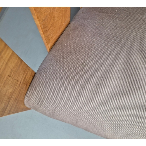 11 - PAIR OF 1920s ART DECO SWEDISH GRACE BIRCH ARMCHAIRS. Of slatted construction with grey upholstered ... 