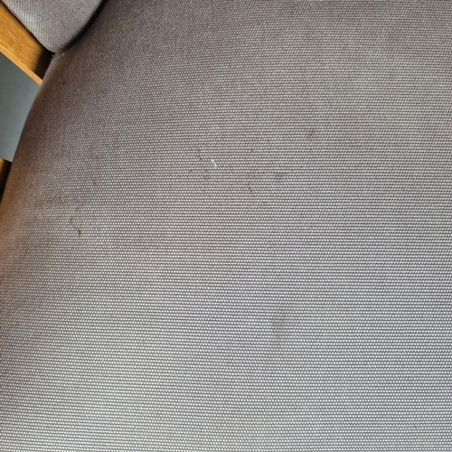 11 - PAIR OF 1920s ART DECO SWEDISH GRACE BIRCH ARMCHAIRS. Of slatted construction with grey upholstered ... 