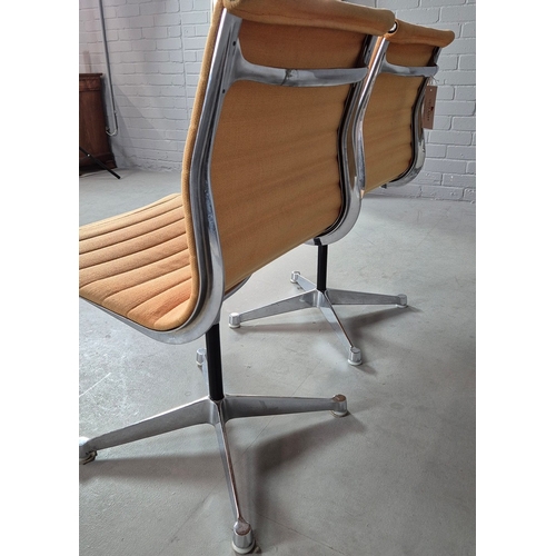 19 - HERMAN MILLER ALUMINIUM GROUP CHAIRS, A PAIR. by Charles and Ray Eames, vintage 20th Century, 84cm H... 