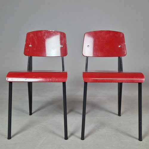 25 - PAIR OF VITRA STANDARD CHAIRS BY JEAN PROUVE. Vitra Edition 2002.