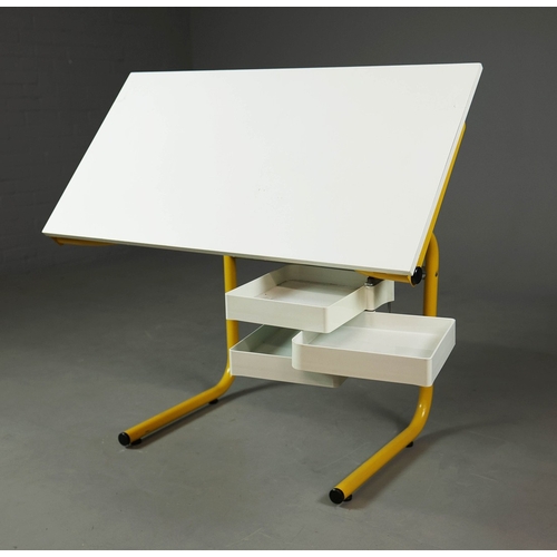 59 - ATTRIBUTED TO BIEFFEPLAST TECNIGRAFO DESK. by Joe Colombo, vintage 20th Century 70cm H x 115cm W x 6... 