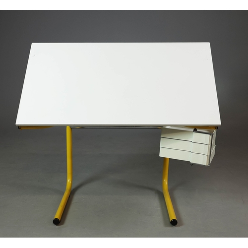 59 - ATTRIBUTED TO BIEFFEPLAST TECNIGRAFO DESK. by Joe Colombo, vintage 20th Century 70cm H x 115cm W x 6... 