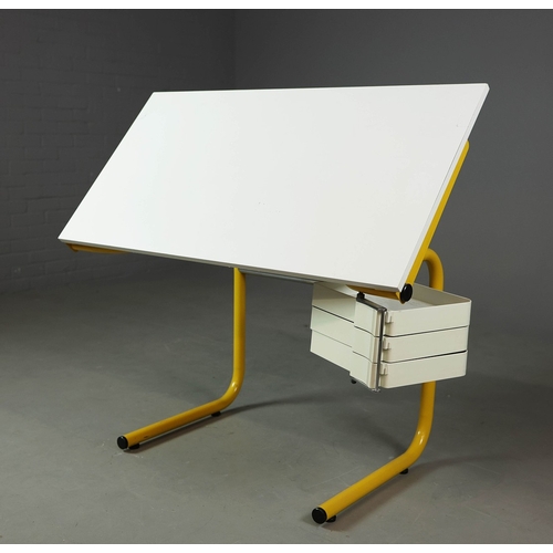 59 - ATTRIBUTED TO BIEFFEPLAST TECNIGRAFO DESK. by Joe Colombo, vintage 20th Century 70cm H x 115cm W x 6... 