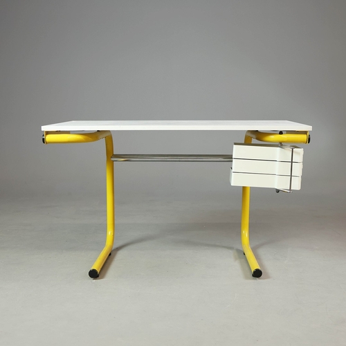 59 - ATTRIBUTED TO BIEFFEPLAST TECNIGRAFO DESK. by Joe Colombo, vintage 20th Century 70cm H x 115cm W x 6... 