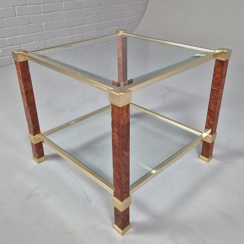 60 - PIERRE VANDEL SIDE TABLE. vintage 1970s French 50cm H x 58cm W x 58cm D.