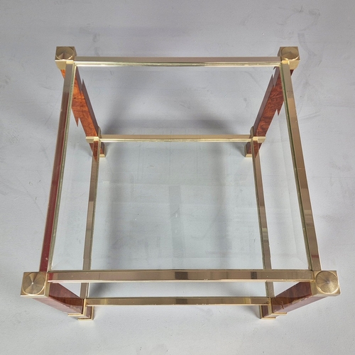 60 - PIERRE VANDEL SIDE TABLE. vintage 1970s French 50cm H x 58cm W x 58cm D.