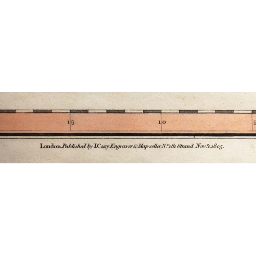 100 - JOHN CARY (C. 1754  1835). A NEW MAP OF OXFORDSHIRE. Hand coloured engraving, 57cms x 51 cms, Frame... 