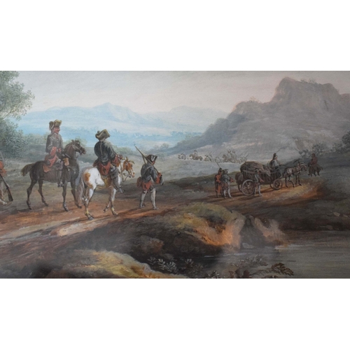 105 - IN THE MANNER OF JACQUES-GUILLAUME VAN BLARENBERGHE (FRENCH 1671-1742). MILITARY SCENES (2). waterco... 