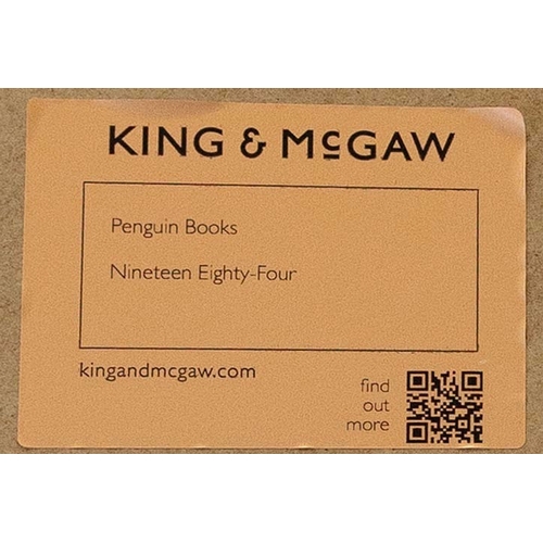 118 - KING & MCGAW. PENGUIN BOOKS NINETEEN EIGHT-FOUR (2). a pair of prints, each 62cm x 45cm, framed.