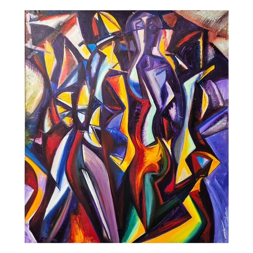 12 - VITALY FEDOROV. ABSTRACT. Oil on Canvas, 170cms x 200cms, signed and inscribed verso, Framed.