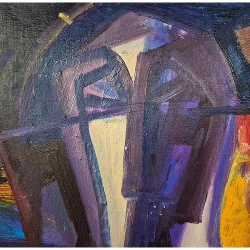 12 - VITALY FEDOROV. ABSTRACT. Oil on Canvas, 170cms x 200cms, signed and inscribed verso, Framed.