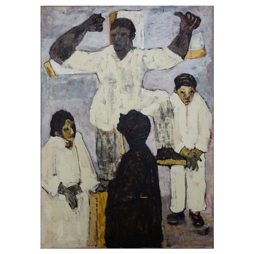 17 - MAJOR CONRAD 'DICK' RICHARDSON ROMYN MC (1915-2007). SEMANA SANTA. Oil on Canvas, 142cms x 103cms, (... 