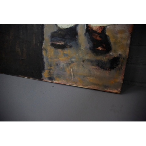 17 - MAJOR CONRAD 'DICK' RICHARDSON ROMYN MC (1915-2007). SEMANA SANTA. Oil on Canvas, 142cms x 103cms, (... 