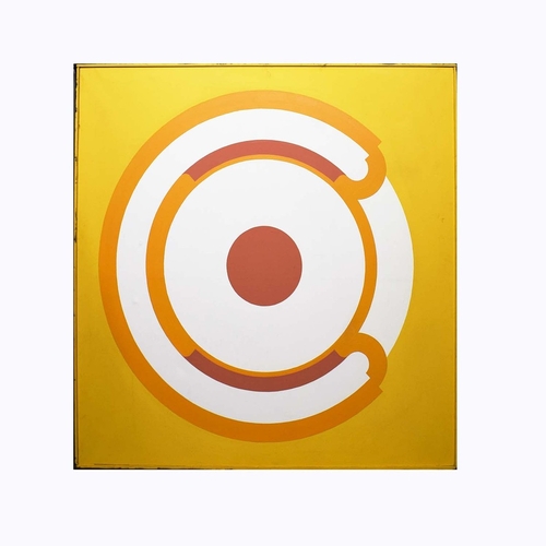 19 - MARIO DE GROSSI (1925-1999). A II. Oil on canvas, signed and dated 1973, 126cm x 113cm, framed.