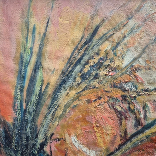 27 - SPANISH SCHOOL (21ST CENTURY). STILL LIFE WITH FLOWERS. signed by the artist, oil on canvas, 52cm x ... 