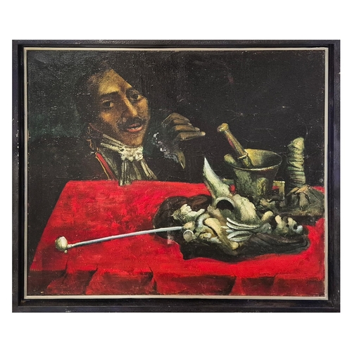 30 - ANDREIJ GENNADIEV. PETER THE GREAT AND STILL LIFE WITH PESTLE. Oil on Canvas, 80cms x 90cms, inscrib... 