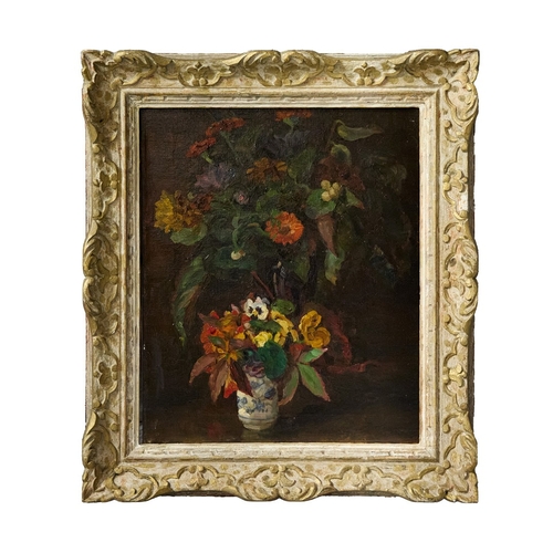 31 - IN THE MANNER OF PAUL ERBE, 1894 -1972. STILL LIFE. Oil on Canvas, 47cms x 40 cms, Framed.