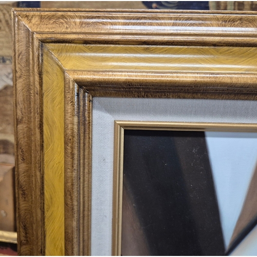 34 - AFTER TAMARA DE LEMPICKA (POLISH 1894-1980). BLUE HOUR, 1932. oil on canvas, 109cm x 78cm, framed.