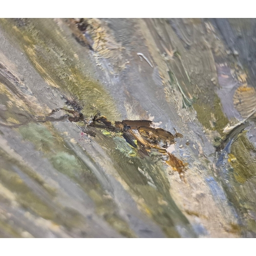 46 - YAKOV KHAIMOV (1914-1991). BIRCH TREES FOREST 1950S. oil on board, 49cm x 69cm.