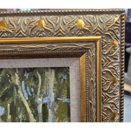 46 - YAKOV KHAIMOV (1914-1991). BIRCH TREES FOREST 1950S. oil on board, 49cm x 69cm.