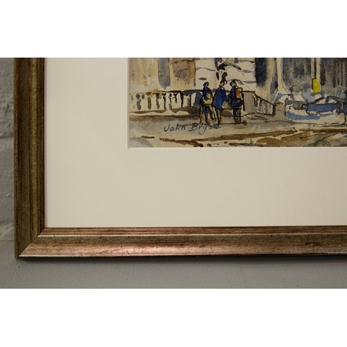 48 - JOHN BRYCE (19342022). STATE VISIT, ADMIRALTY ARCH. watercolour, 45cm x 54cm, framed.