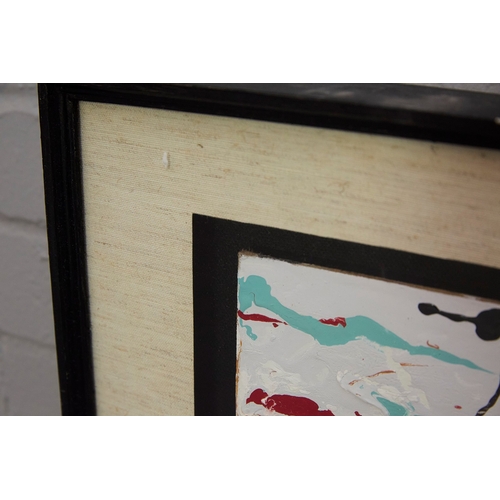 55 - ATTRIBUTED TO THE HAT (ELUSIVE SUFFOLK ARTIST). UNTITILED. oil on board, 43cm x 53cm, framed.