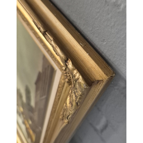 58 - STEVEN SCHOLES. MANCHESTER PICCADILLY STATION. oil on canvas, 75cm x 105cm, framed.