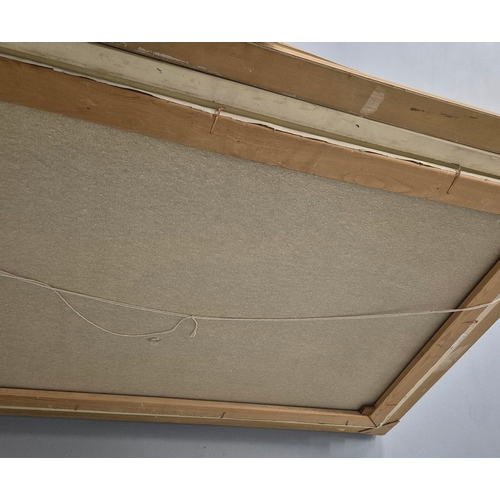 58 - STEVEN SCHOLES. MANCHESTER PICCADILLY STATION. oil on canvas, 75cm x 105cm, framed.