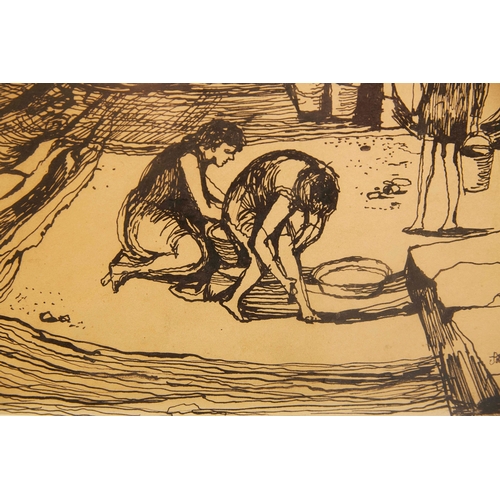 6 - JOHN MINTON (1917-1957). LA PORTE GENOISE, PORT VECCHIO, CORSICA 1947. (d) Indian ink, signed and da... 