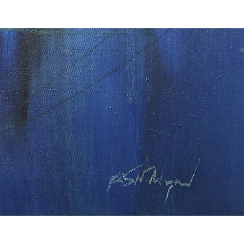 61 - ROGER SAN MIGUEL (B. PHILIPPINES, 1940). Fish. Oil on Canvas, 76cms x 76cms, signed, Framed.