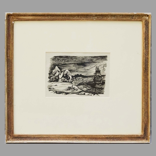 7 - JOHN MINTON (1917-1957). ILLUSTRATION: TREASURE ISLAND, 1947. (d) Indian Ink, Gillian Jason Gallery ... 