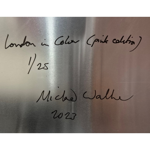 70 - LONDON IN COLOUR (LONDON BOROUGHS) BY MICHAEL WALLNER. Digital artwork on aluminium, 90cm H x 124cm ... 