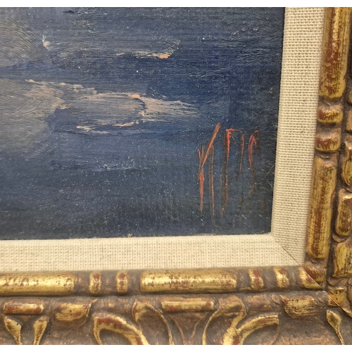 74 - CONTINENTAL SCHOOL. LANDCAPE WITH BRIDGE (POSSIBLY AVIGNON). signed KPS, oil on canvas, 38cm x 48cm,... 