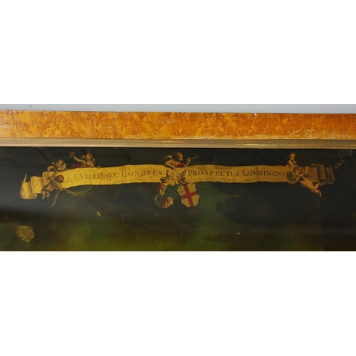 77 - A PROSPECT OF THE CITY OF LONDON. a 19th century Crystoleum depicting 18th century London overlookin... 