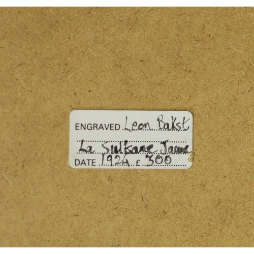 91 - LEON BAKST (RUSSIAN/FRENCH 1866-1924). COSTUME DESIGNS (3). a set of three coloured engravings, larg... 