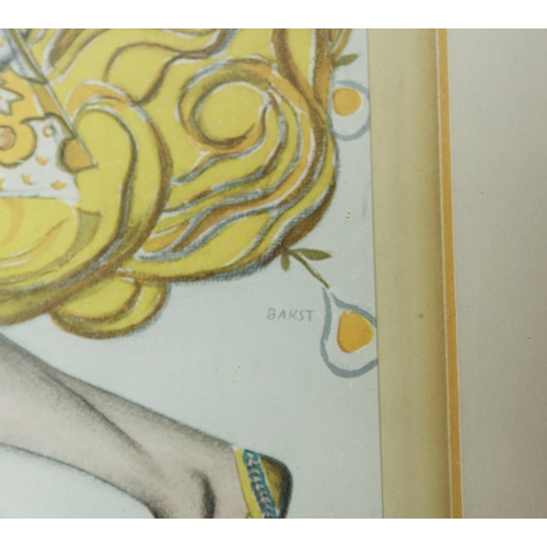 91 - LEON BAKST (RUSSIAN/FRENCH 1866-1924). COSTUME DESIGNS (3). a set of three coloured engravings, larg... 