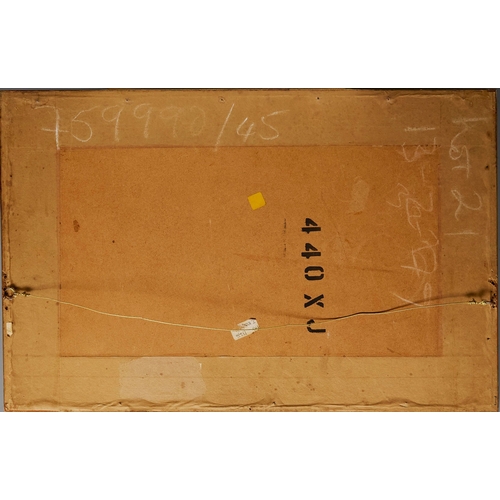 94 - JOHN MOGFORD (BRITISH 1821-1885). SHIPS IN A HARBOUR. watercolour, 43cm x 66cm, framed.