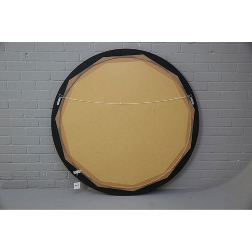 98 - LARGE CIRCULAR MAP OF LONDON. 120cm diam, framed.