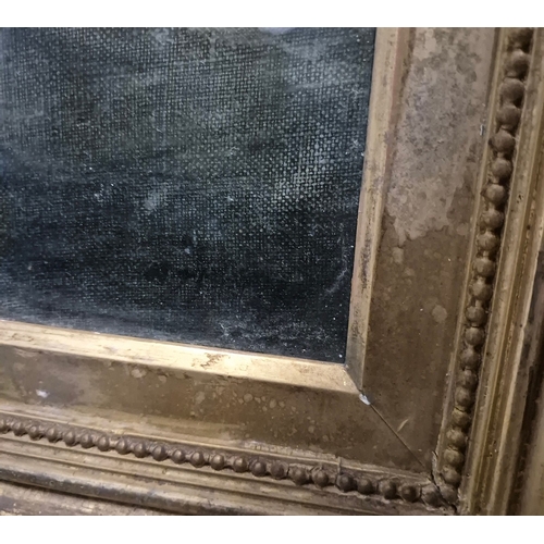 107 - 19TH CENTURY SCHOOL. SHIP IN STORMY SEAS. oil on canvas, 56cm x 67cm, framed.