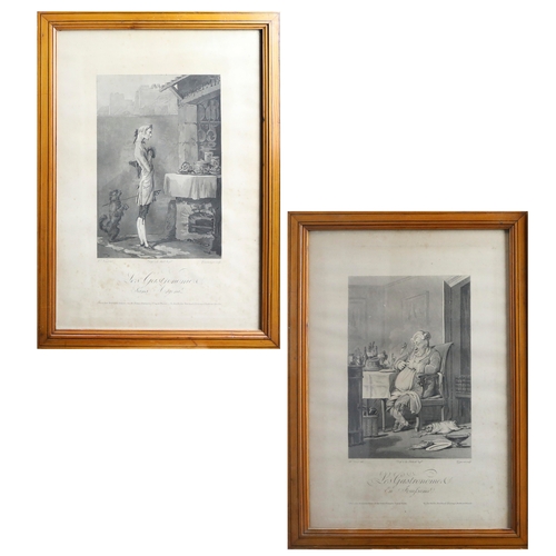 110 - FRENCH PRINTS. LES GASTRONOME SANS ARGENT AND LES GASTRONOME JOUISSANCE (2). framed, each overall 56... 