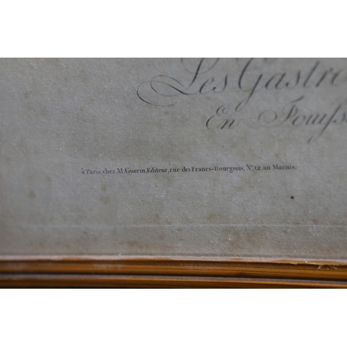 110 - FRENCH PRINTS. LES GASTRONOME SANS ARGENT AND LES GASTRONOME JOUISSANCE (2). framed, each overall 56... 