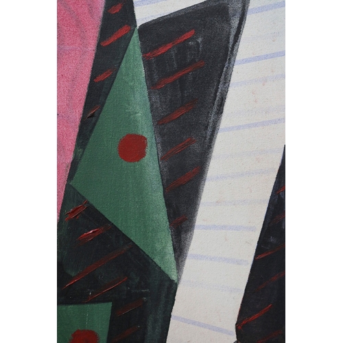 12 - STEPHEN JAQUES (20TH CENTURY BRITISH). TROUBADOUR. oil on canvas, signed, titled and dated verso, 96... 