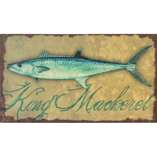 120 - SET OF FOUR PRINTS OF FISH (4). canvas, unframed, 26cm x 46cm.